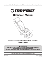 Troy-Bilt CSV 060 User manual