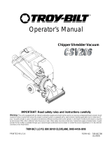 Troy-Bilt CSV206 User manual