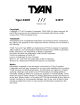 Tyan Computer Tiger K8WE S2877 User manual