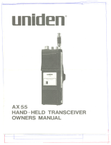 Uniden AX55 User manual