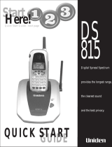 Uniden DS 815 User manual