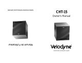 Velodyne CHT-15 User manual