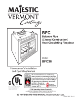 Majestic fireplaces Monarch BFC36 User manual