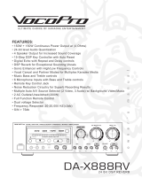 VocoPro DA-X888RV24 User manual
