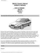 Volvo 850GLT User manual