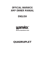 Warwick Amplifier Quadruplet User manual