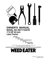 Weed Eater WET1742STB User manual