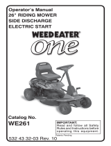 Weed Eater WE261 User manual