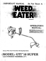 Weed Eater GTI 16 SUPER User manual