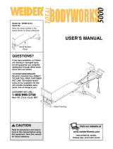 Weider 5000 User manual