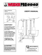 Weider 831.159730 User manual