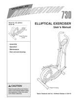 Weslo MOMENTUM 730 ELLIPTICAL EXERCISER 831.28540.0 User manual