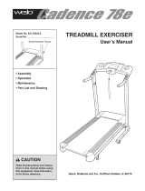 Weslo CADENCE 78E User manual