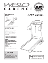 Weslo Cadence 85 User manual