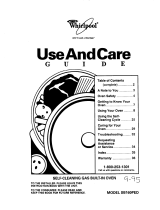 Whirlpool SB160PED User manual