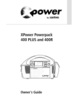 Xantrex XPower Powerpack 400 Plus, 400 R User manual