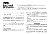 Yamaha PSS-80 User manual