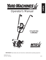 Yard Machines 2- Cycle Gas Cultivator User manual