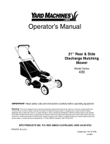 Yard Machines 415 User manual