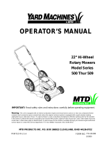 Yard Machines 500 Series User manual