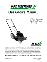Yard Machines 570 User manual