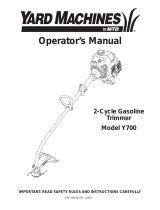 Yard Machines Y700 User manual