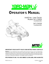 Yard-Man AutoDrive 247.274020 User manual