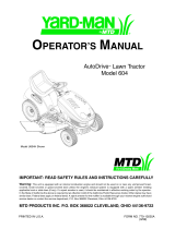 Yard-Man AutoDrive 604 User manual