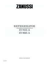 Zanussi Refrigerator User manual