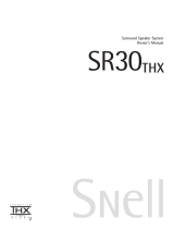 Snell Snell SR30THX Surround Speaker System User manual