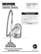 Hoover S3332 - Telios 12 Amp Straight Suction Canister Vacuum Owner's manual