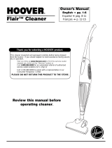 Hoover FLAIR CLEANER Owner's manual