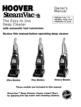 Hoover Deluxe User manual
