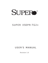 Supermicro X5DPR-TG2 Plus User manual