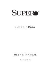 Supermicro SUPER P4SAA User manual