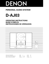 Denon D-AJ03 User guide