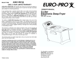 Euro-Pro ELECTRONIC DEEP FRYER F1066 Owner's manual