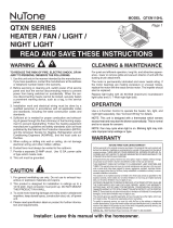 NuTone QTXN110HL User manual