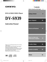 ONKYO DV-S939 User manual