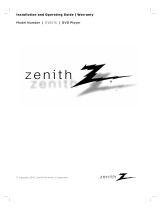 Zenith DVB216 - Progressive-Scan DVD Player Owner's manual