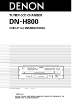Denon DN-H800 User manual