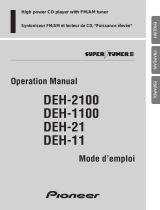 Pioneer DEH-21 DEH-11 User manual