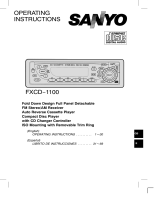 Sanyo FXCD-1100 - Radio / CD Operating instructions