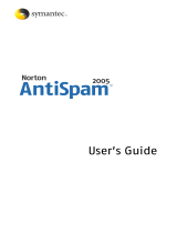 Symantec Norton AntiSpam 2005 User manual