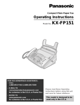 Panasonic KX-FP151 Operating instructions