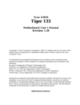 Tyan TIGER 133 User manual