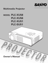 Sanyo PLC-XU58 Owner's manual