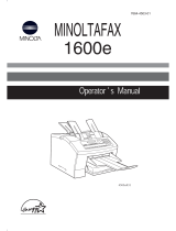Minolta MINOLTAFAX 1600e Specification