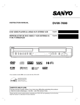 Sanyo DVW7000 Owner's manual