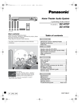 Panasonic SC-HT07 User manual